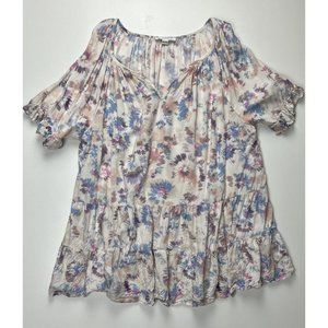 Beach Lunch Lounge Akia Tunic Top In Tie Dye Splash Size Large